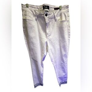 Earl Jeans Crisp White Skinny Fit with detailing at ankle